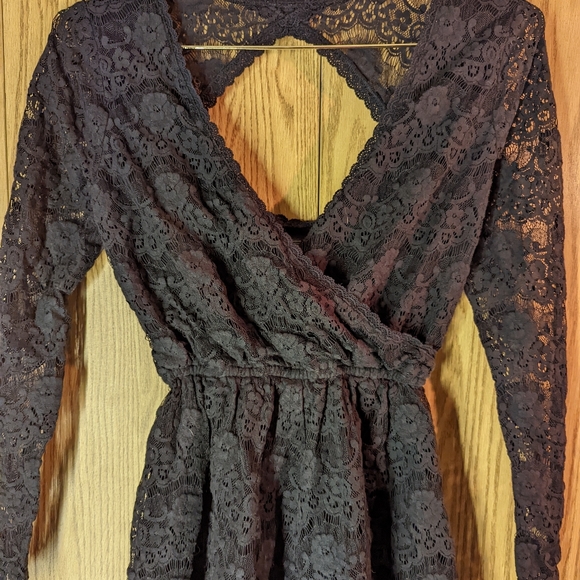 COPY - A+F Collection Lacy Little Black Dress sz Small - Picture 4 of 7